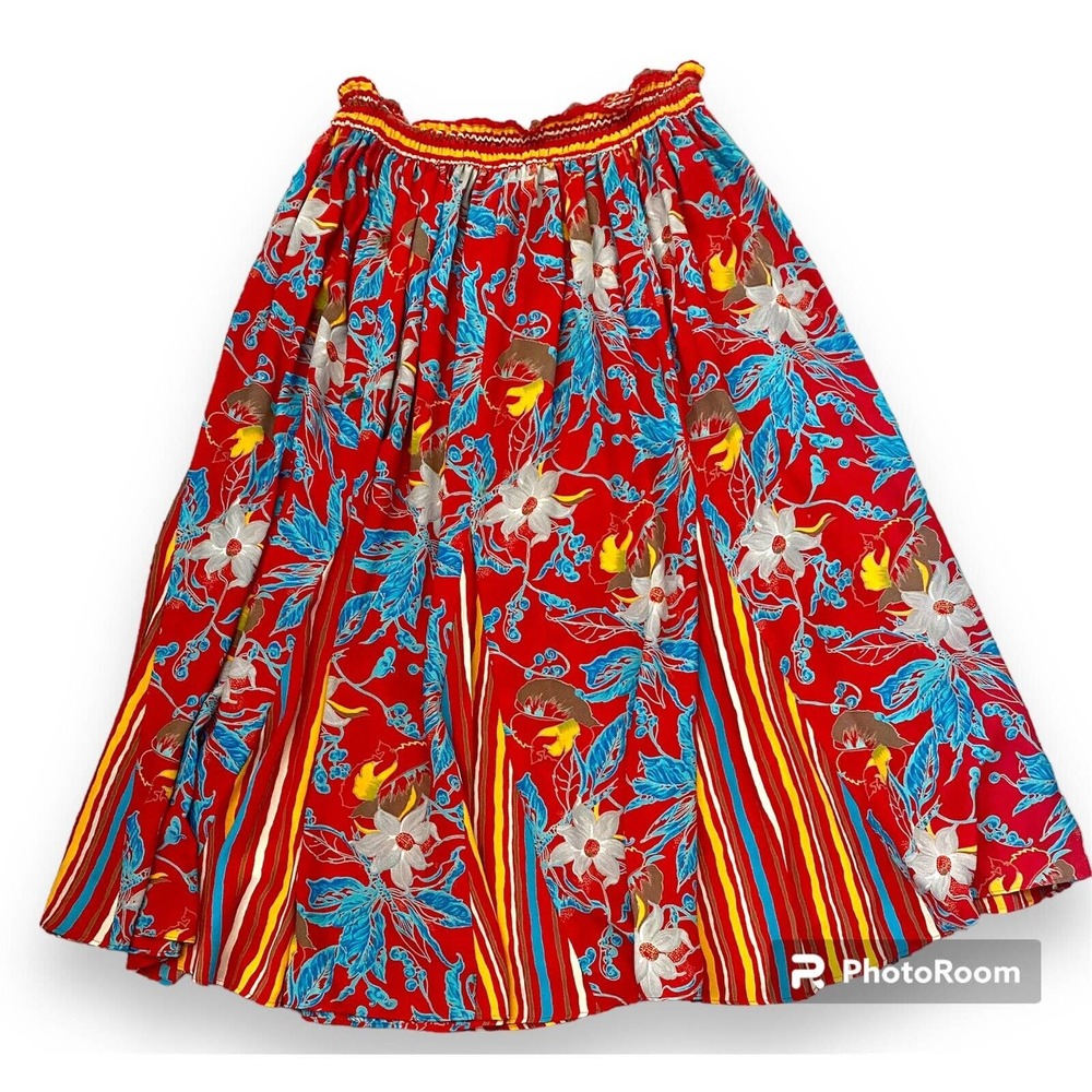 VTG 1970s Diane Fres For Marisa Christina Floral Summer Festive Skirt MIDI L/XL